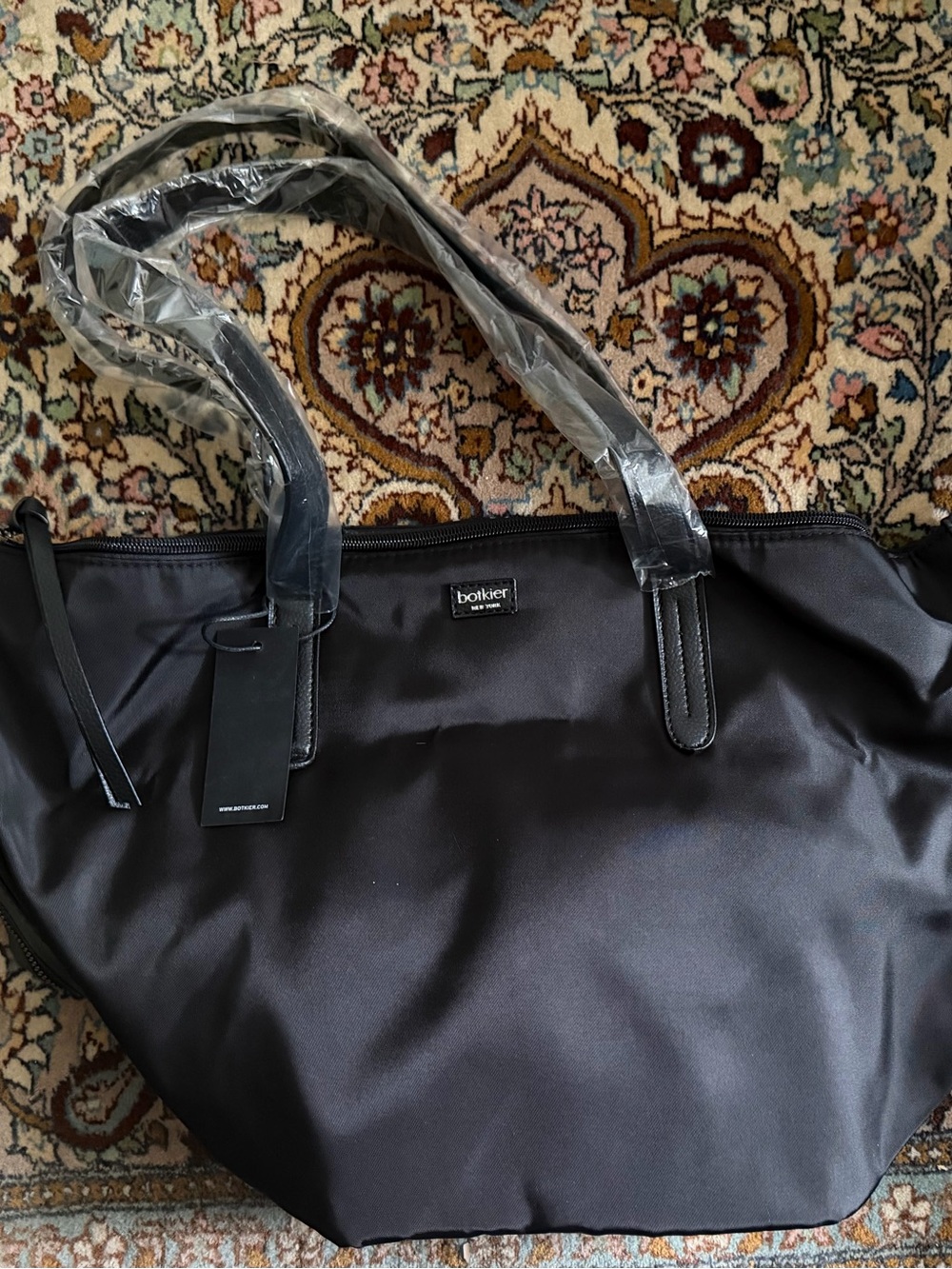 Botkier Black Nylon Tote Bag with Shoulder Straps